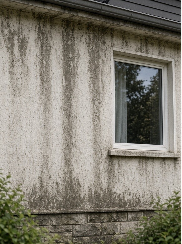 Elewacja budynku przed umyciem